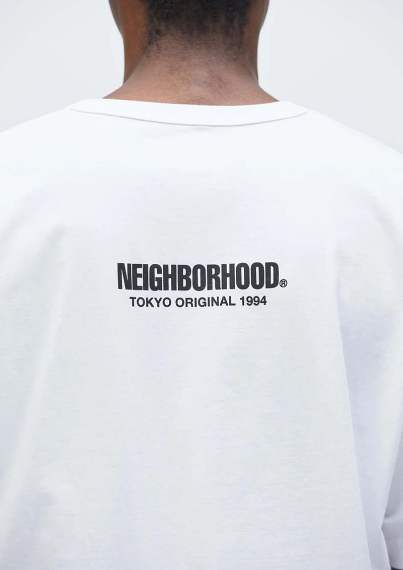 Japan Tokyo NBHD Pockets Print Label T Shirt Men Women High Quality Black Gray White Loose Short Sleeve Cotton T-shirts Tops Tee