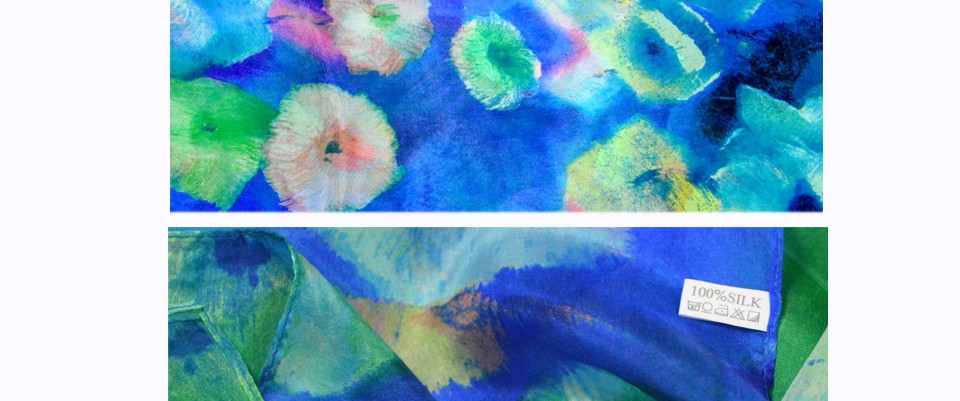 2016 Winter Fashion Women's Scarf Hot Sale Mulberry Silk Scarves Shawl Female Long Silk Scarf Blue and Coffee 180*110cm