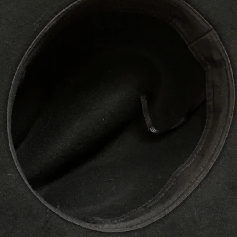 Women 16cm Large Wide Brim Wool Felt Hat Chic Floppy Warm Winter Trilby Hat Ribbon Bowknot Church Dress Wedding Fedora Jazz Hat