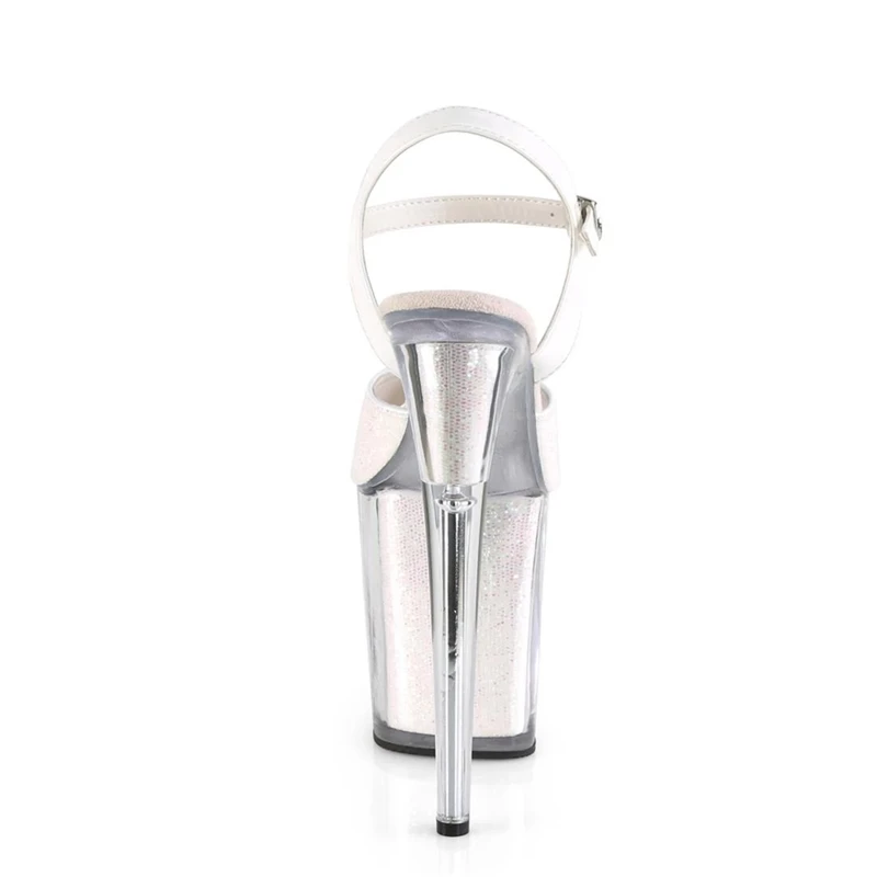 Rncksi 2025 Fashion Sexy Pole dancing Summer 20cm PVC Women Sandals Thin High Heels Sandals Slip-On Size 35-42