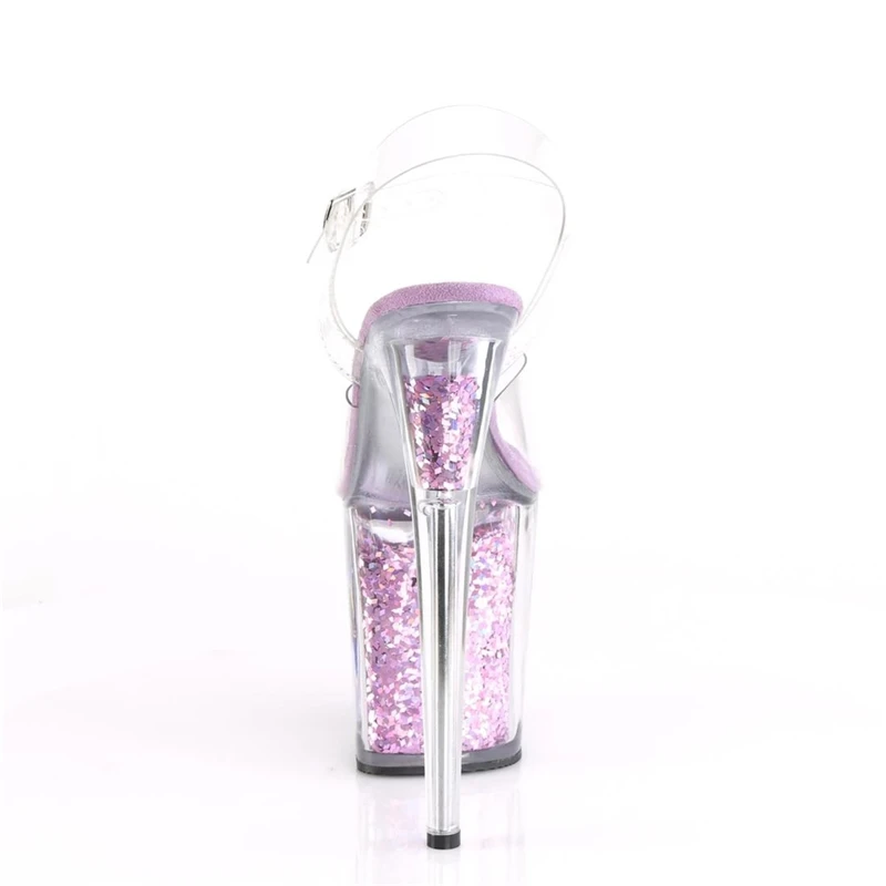 Rncksi 2025 Fashion Sexy Pole dancing Summer 20cm PVC Women Sandals Thin High Heels Sandals Slip-On Size 35-42