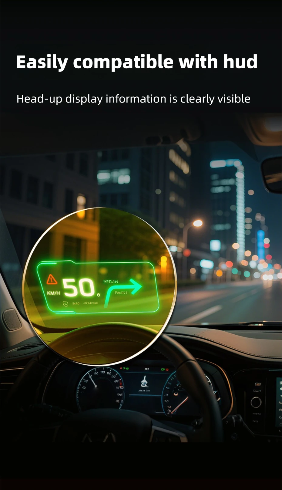 CAPONI Night Vision Men Sunglasses HUD Anti Glare Photochromic Day and Night Use Outdoor Driving Frame Cover Goggles BSYS36703