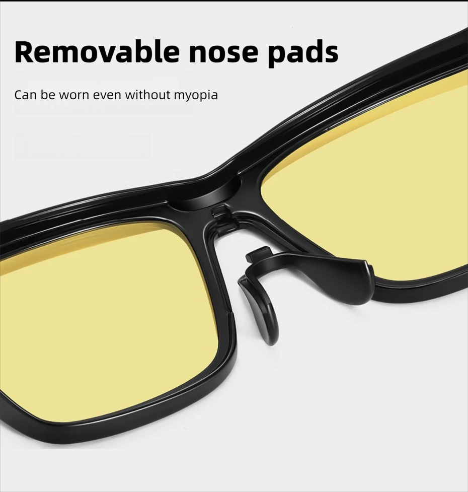 CAPONI Night Vision Men Sunglasses HUD Anti Glare Photochromic Day and Night Use Outdoor Driving Frame Cover Goggles BSYS36703