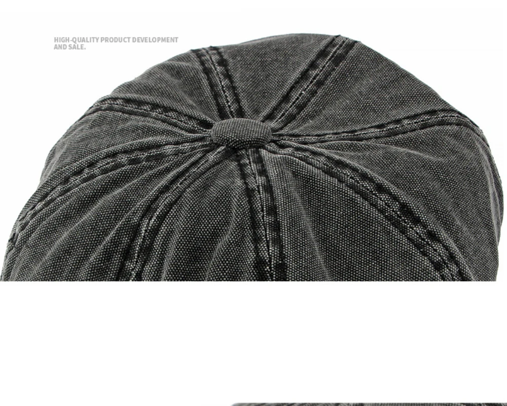 HT5112 Mens Berets Women Retro Washed Cotton Octagonal Beret Hat Male Female Ivy Flat Cap Spring Autumn Adjustable Beret Capens