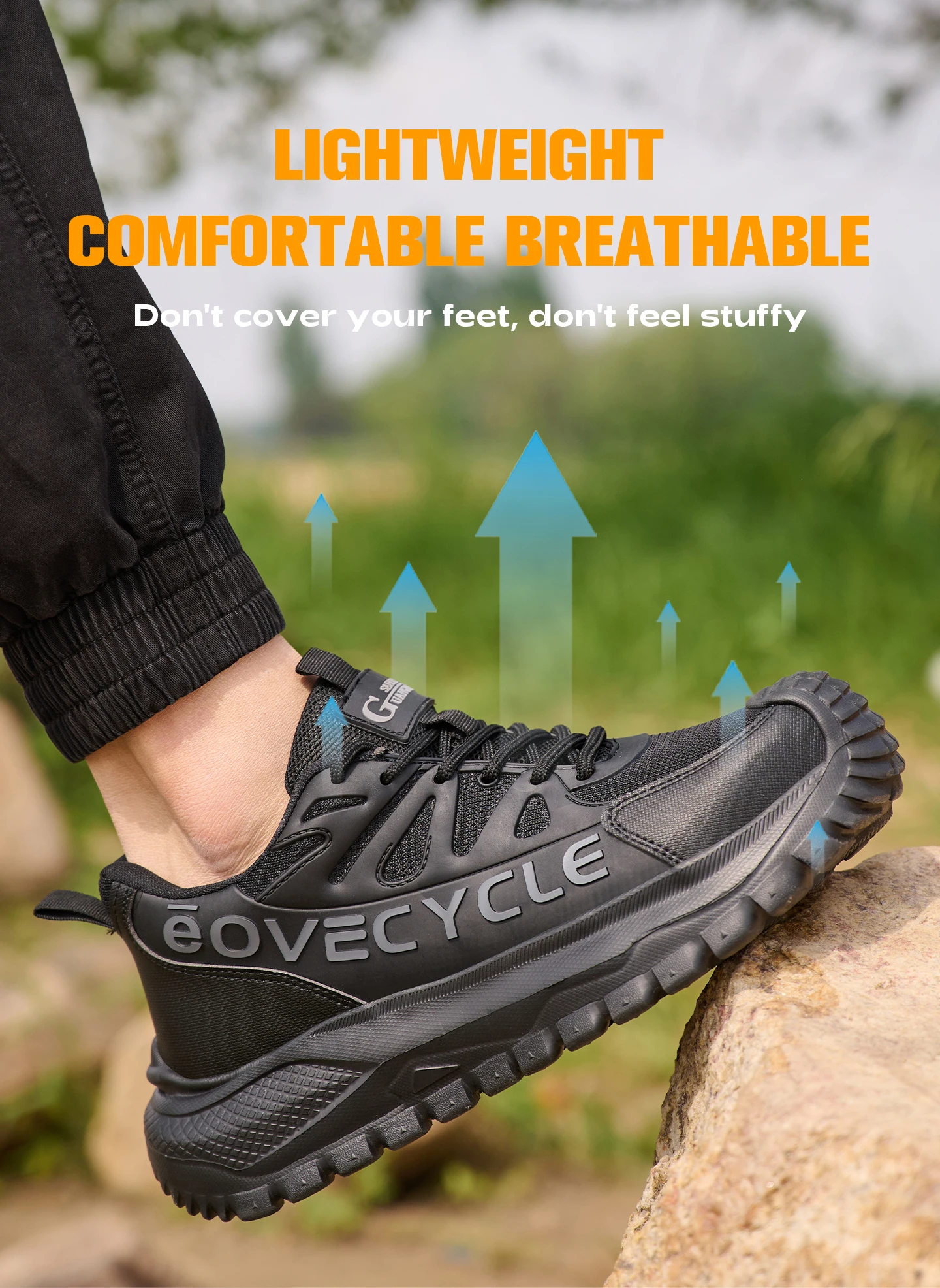 Fashion Work Safety Shoes Men Work Sneakers Anti-smash Anti-Puncture Indestructible Shoes Security Boots Non-slip Men Boots