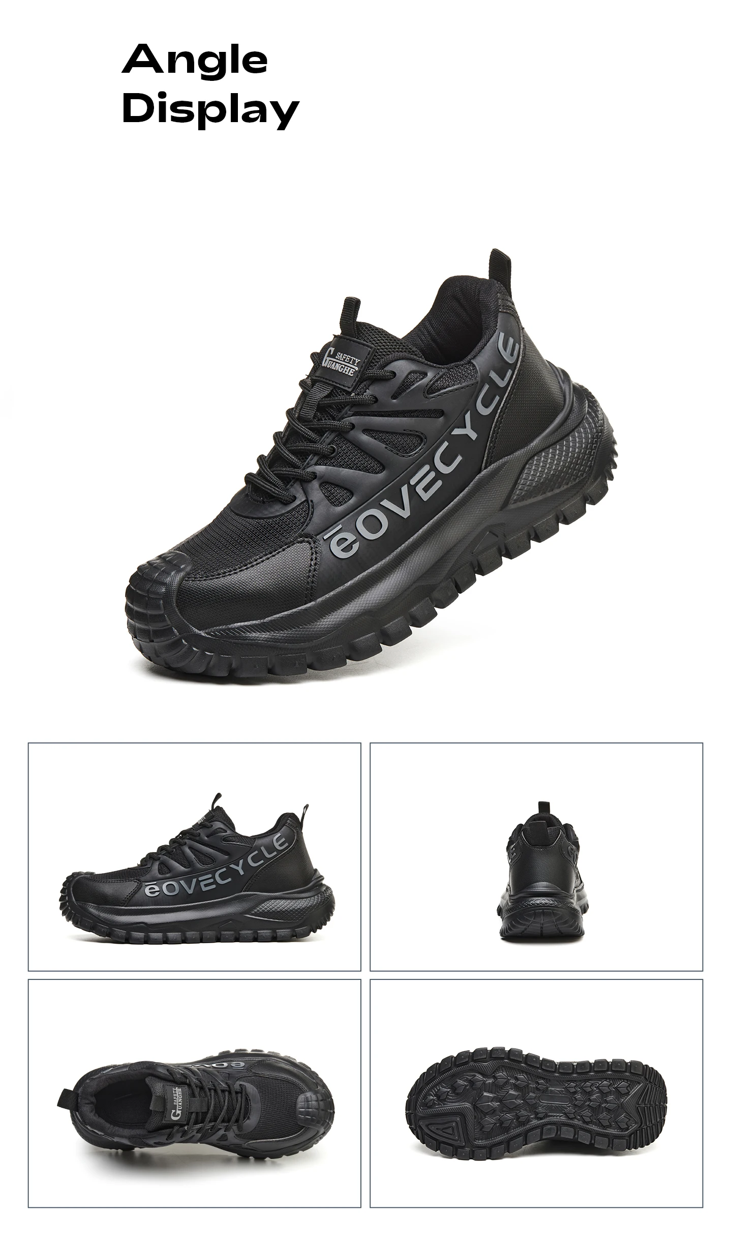 Fashion Work Safety Shoes Men Work Sneakers Anti-smash Anti-Puncture Indestructible Shoes Security Boots Non-slip Men Boots