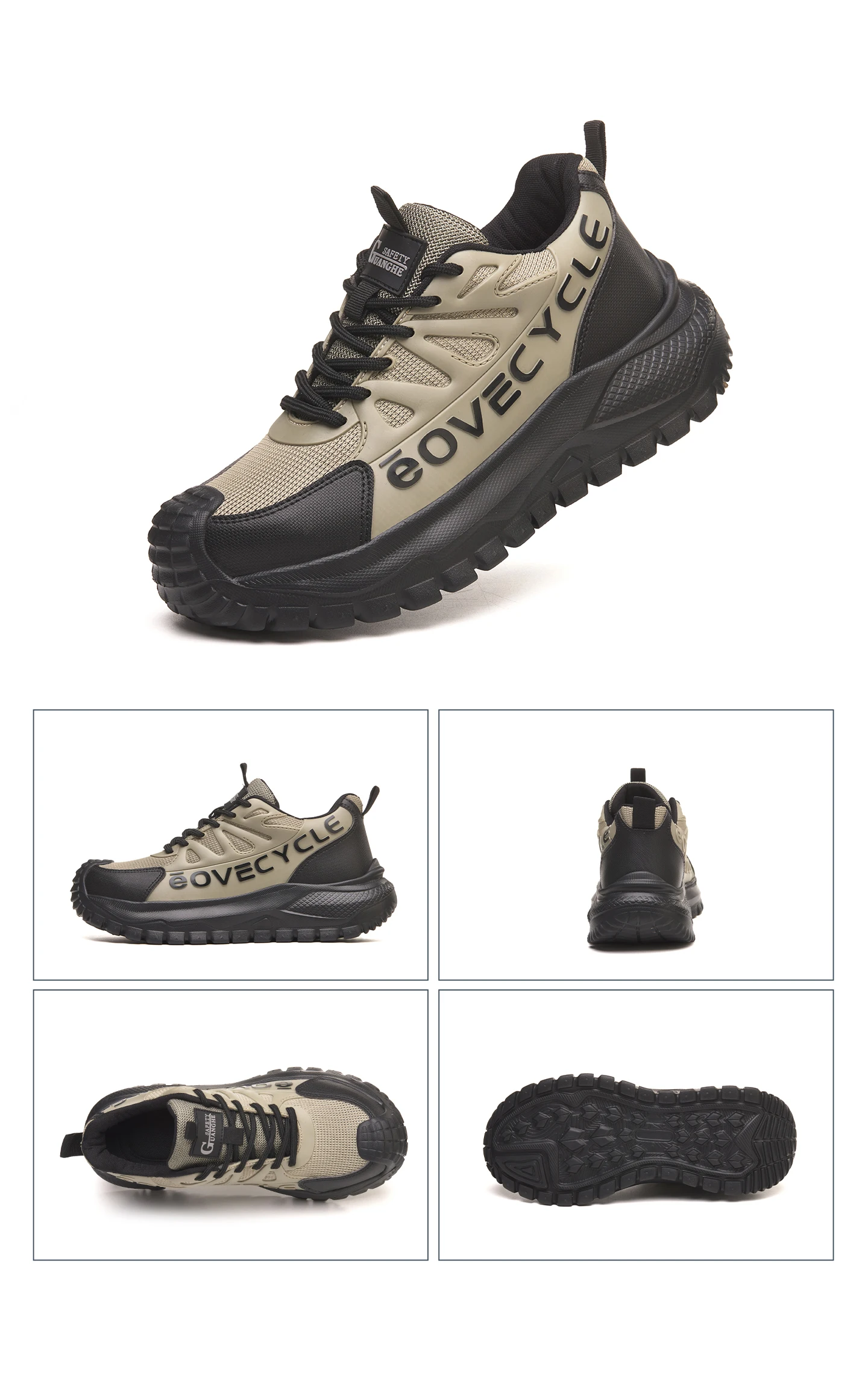 Fashion Work Safety Shoes Men Work Sneakers Anti-smash Anti-Puncture Indestructible Shoes Security Boots Non-slip Men Boots