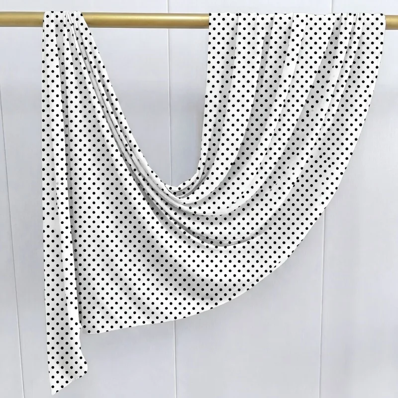 Luxury Muslim Hijab Retro Polka Dot Scarf Skin-friendly Jersey Bandana Elegant Headscarf for Women Brunch Date Weekend Travel