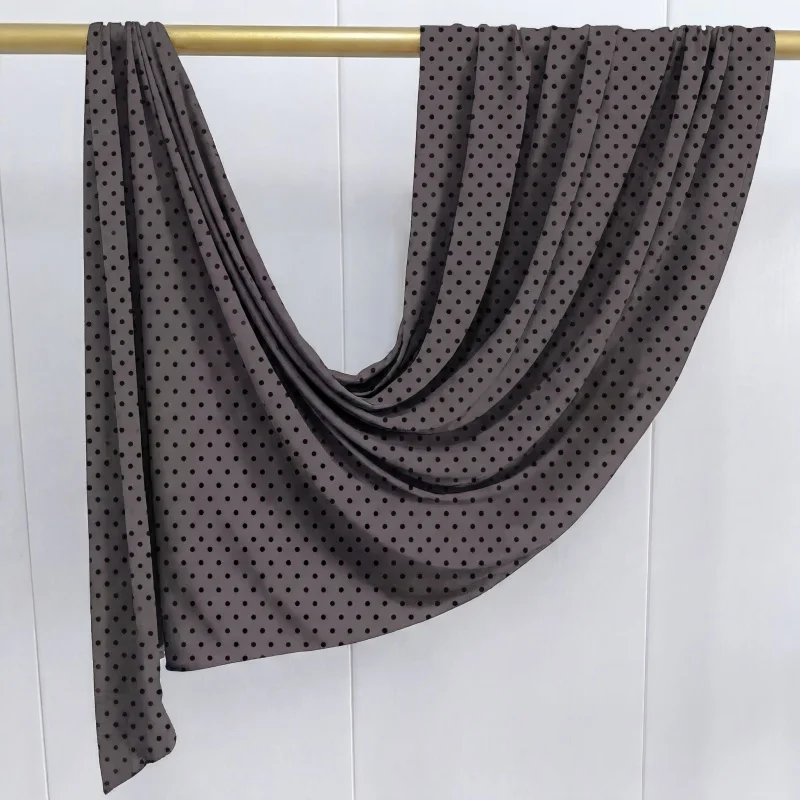Luxury Muslim Hijab Retro Polka Dot Scarf Skin-friendly Jersey Bandana Elegant Headscarf for Women Brunch Date Weekend Travel