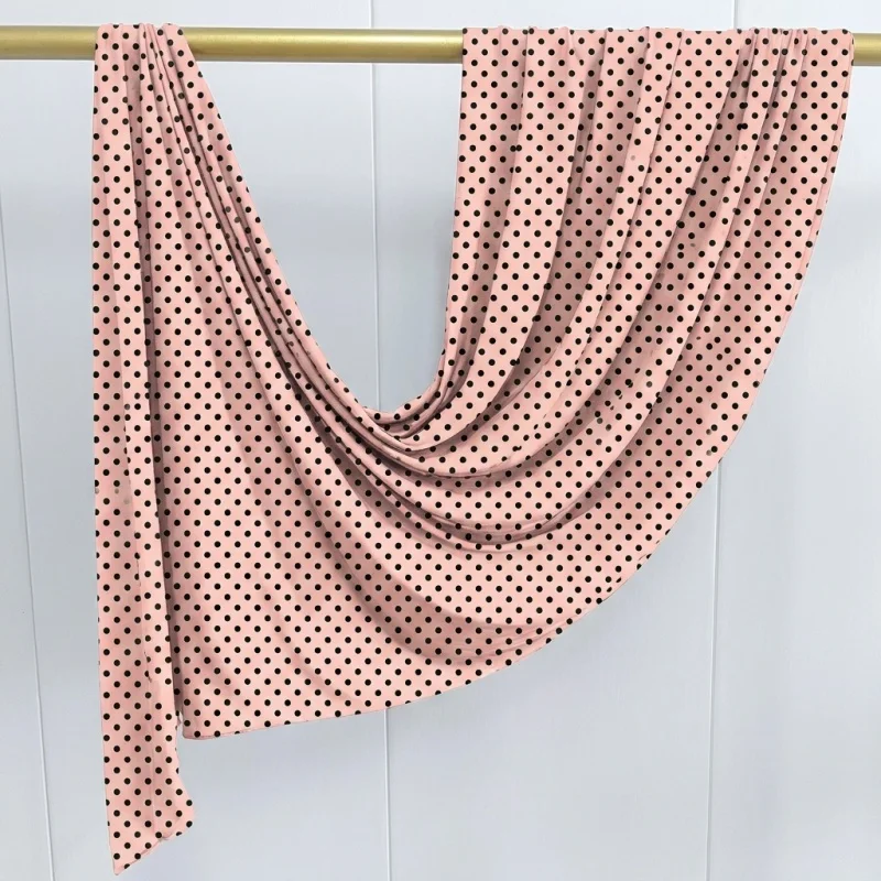 Luxury Muslim Hijab Retro Polka Dot Scarf Skin-friendly Jersey Bandana Elegant Headscarf for Women Brunch Date Weekend Travel