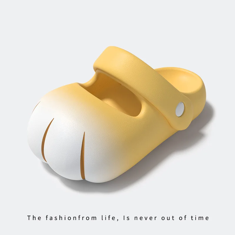 New Cat Paw Mary Jane Shoes Women Adjustable Strap EVA Non-Slip Slipper Woman Gradient Kitten Claw Sandals Garden Mules Clogs