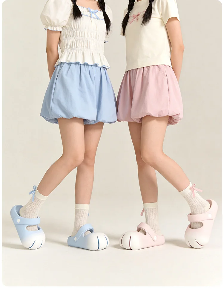 New Cat Paw Mary Jane Shoes Women Adjustable Strap EVA Non-Slip Slipper Woman Gradient Kitten Claw Sandals Garden Mules Clogs