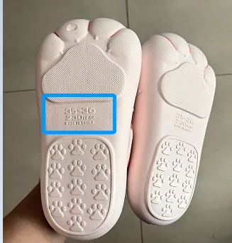 New Cat Paw Mary Jane Shoes Women Adjustable Strap EVA Non-Slip Slipper Woman Gradient Kitten Claw Sandals Garden Mules Clogs