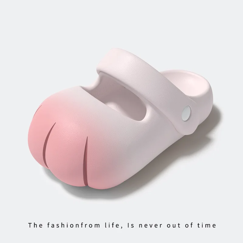 New Cat Paw Mary Jane Shoes Women Adjustable Strap EVA Non-Slip Slipper Woman Gradient Kitten Claw Sandals Garden Mules Clogs