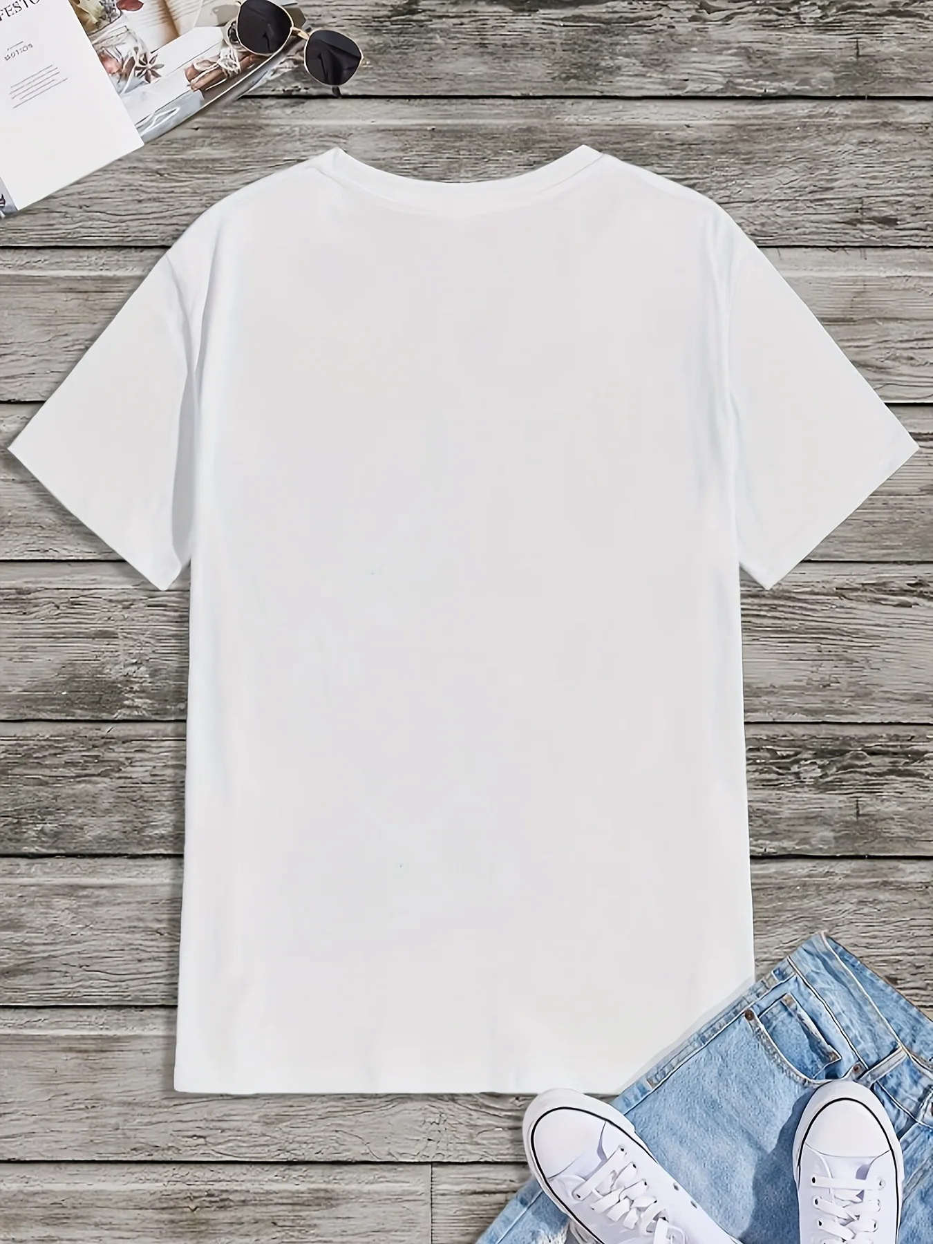 White T Shirt Joe Bar Team Motorcycle Cartoon Print for Men Casual Streetwear Fashion