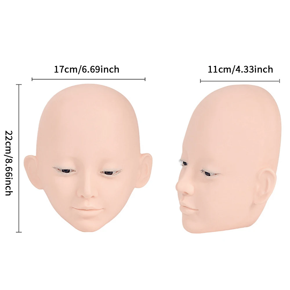 Mannequin Head Model Practice False Eyelash GraftingTraining Mannequin Head Can Open Eyelids With False Lashes Reusable