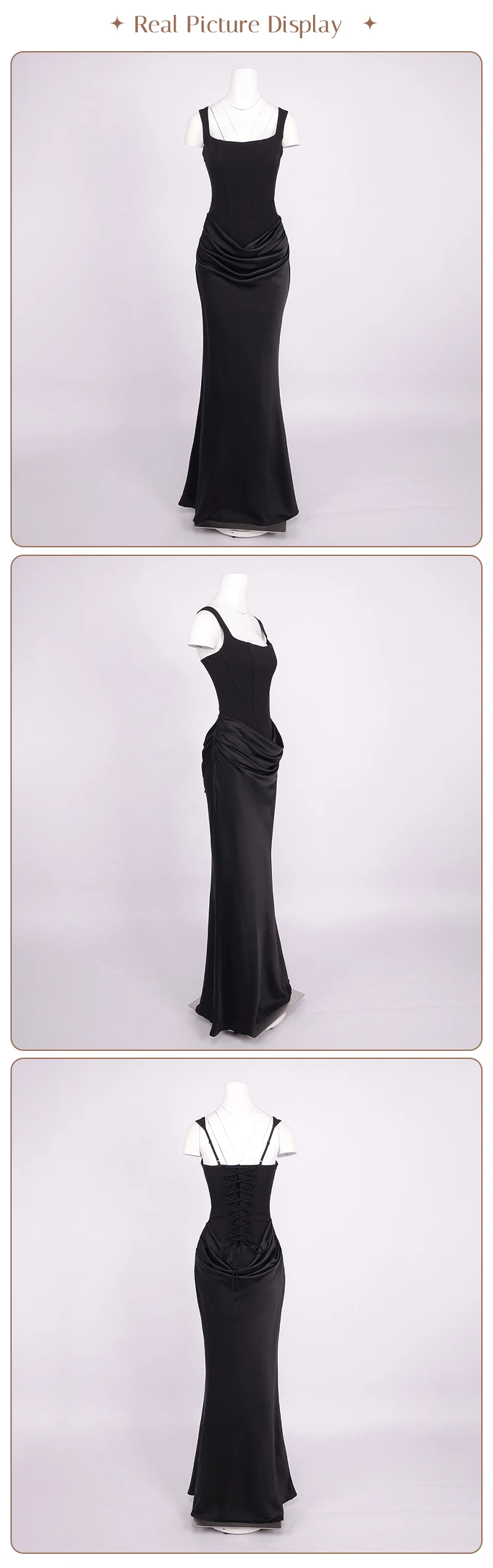 VC Elegant Yellow Bodycon Maxi Dress For Women Square Neck Sleeveless Lace-up Corset Waist Slim Fit Evening Party Long Dresses