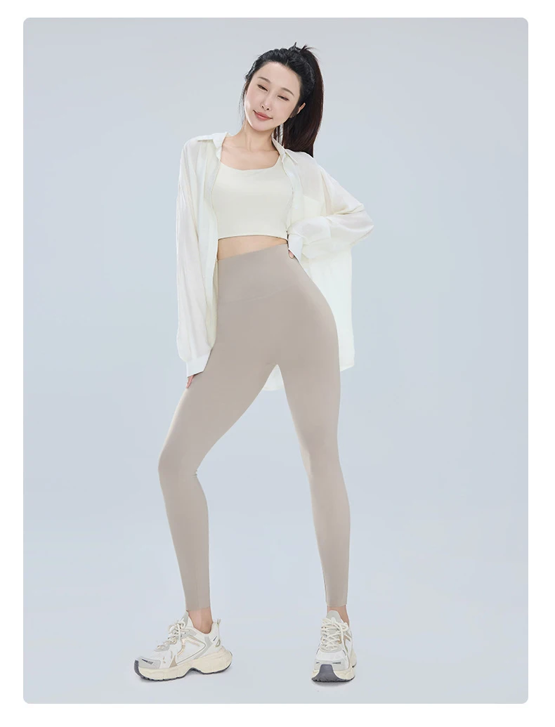 BIVIGAOS Summer Ultra Thin Sunscreen Sharkskin Leggings Women High Waist Elastic Seamless Sexy Tight Transparent Sports Leggings