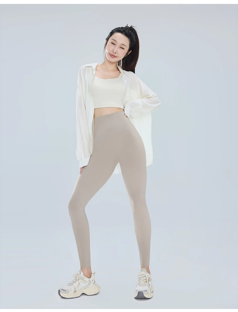 BIVIGAOS Summer Ultra Thin Sunscreen Sharkskin Leggings Women High Waist Elastic Seamless Sexy Tight Transparent Sports Leggings