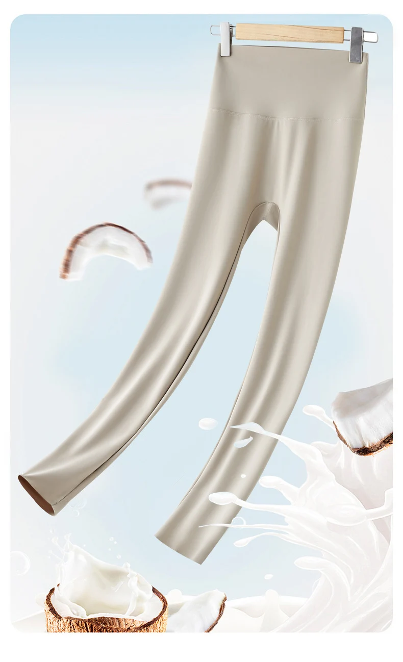 BIVIGAOS Summer Ultra Thin Sunscreen Sharkskin Leggings Women High Waist Elastic Seamless Sexy Tight Transparent Sports Leggings