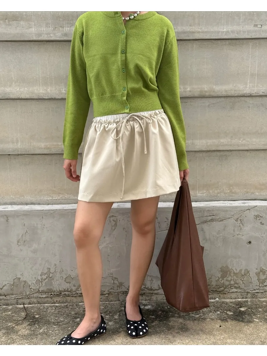 Hirsionsan Spring Autumn New Short Style Women's Cardigan long sleeve Open Front Lightweight soft elegant Knitwear for Ladies