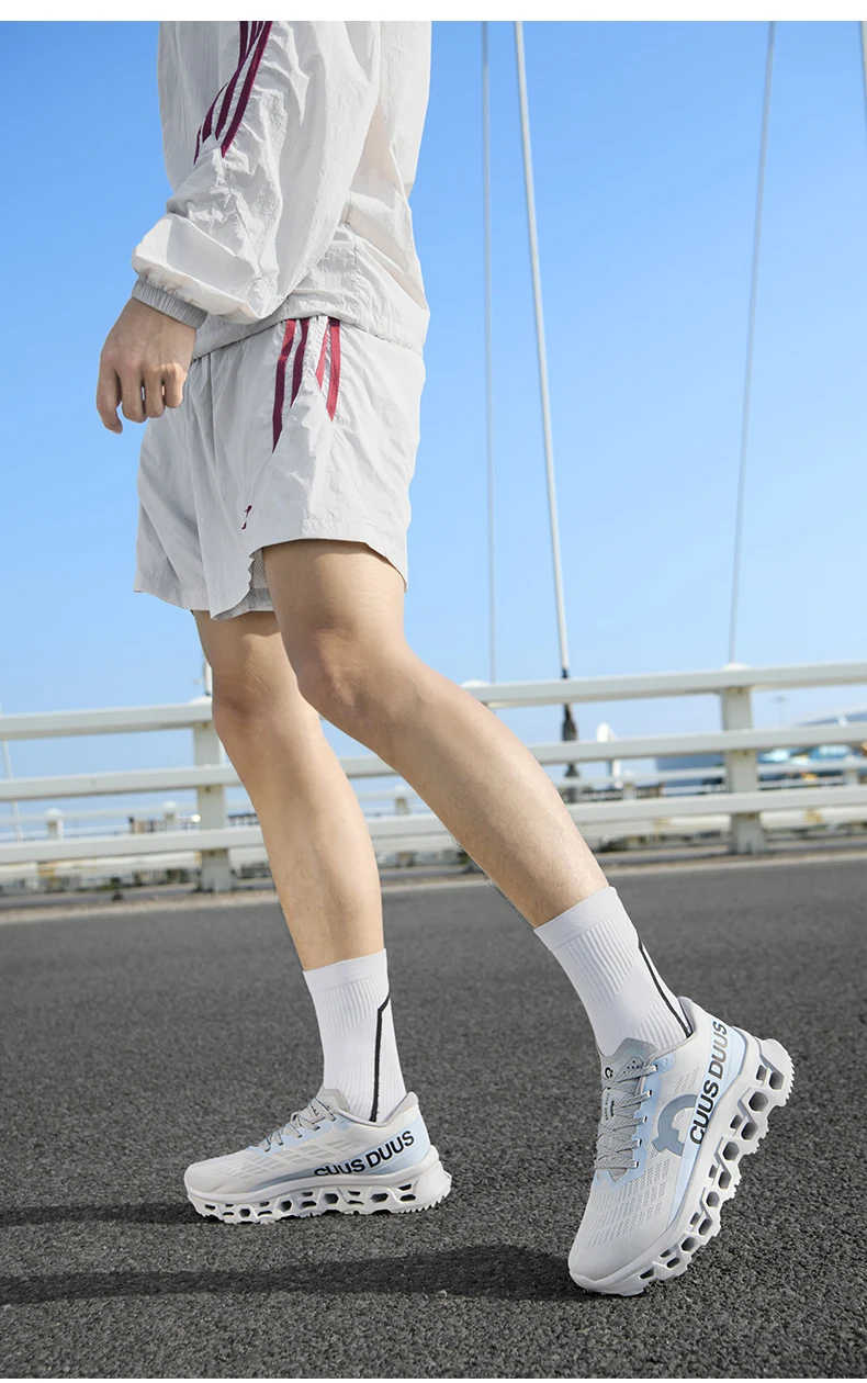 Unisex Sneakers Fashion Lace Up Outdoor Running Anti Slip Cushioning Men Training Shoes 2026 Comfort Thick Soled Sports Shoes