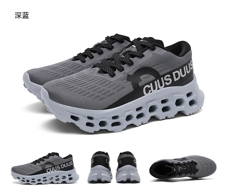 Unisex Sneakers Fashion Lace Up Outdoor Running Anti Slip Cushioning Men Training Shoes 2026 Comfort Thick Soled Sports Shoes