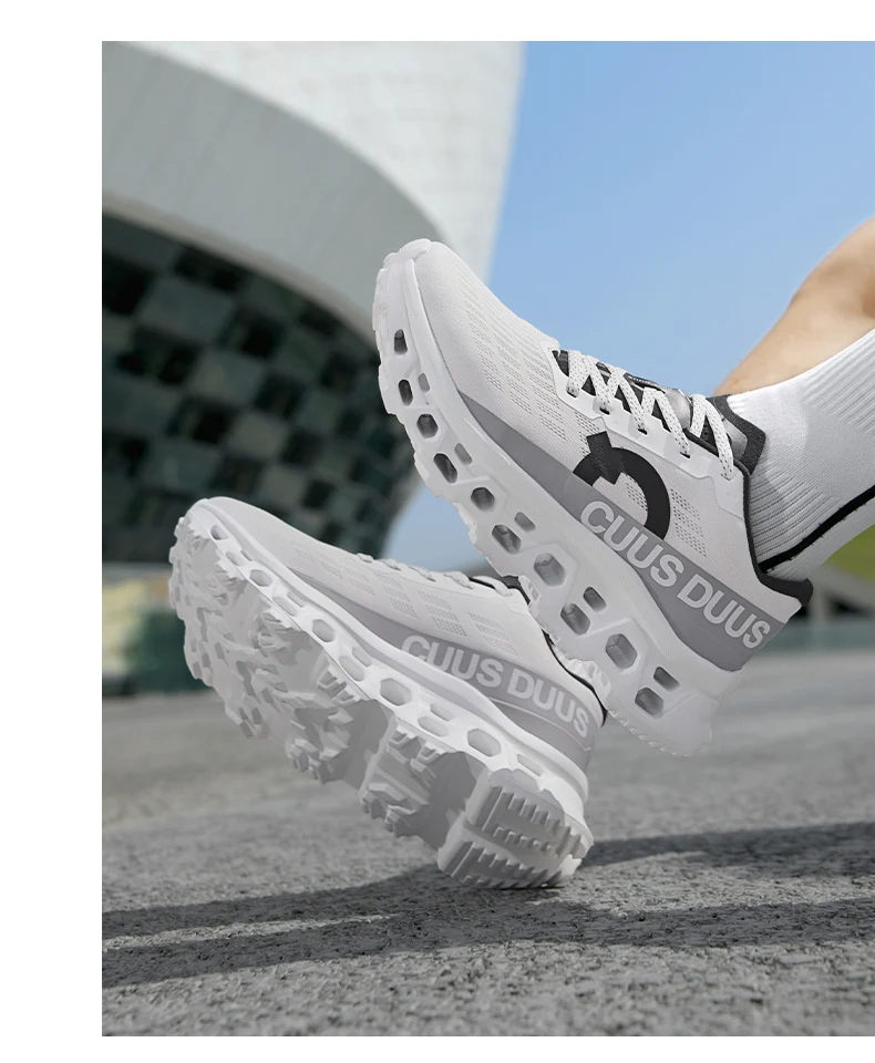 Unisex Sneakers Fashion Lace Up Outdoor Running Anti Slip Cushioning Men Training Shoes 2026 Comfort Thick Soled Sports Shoes