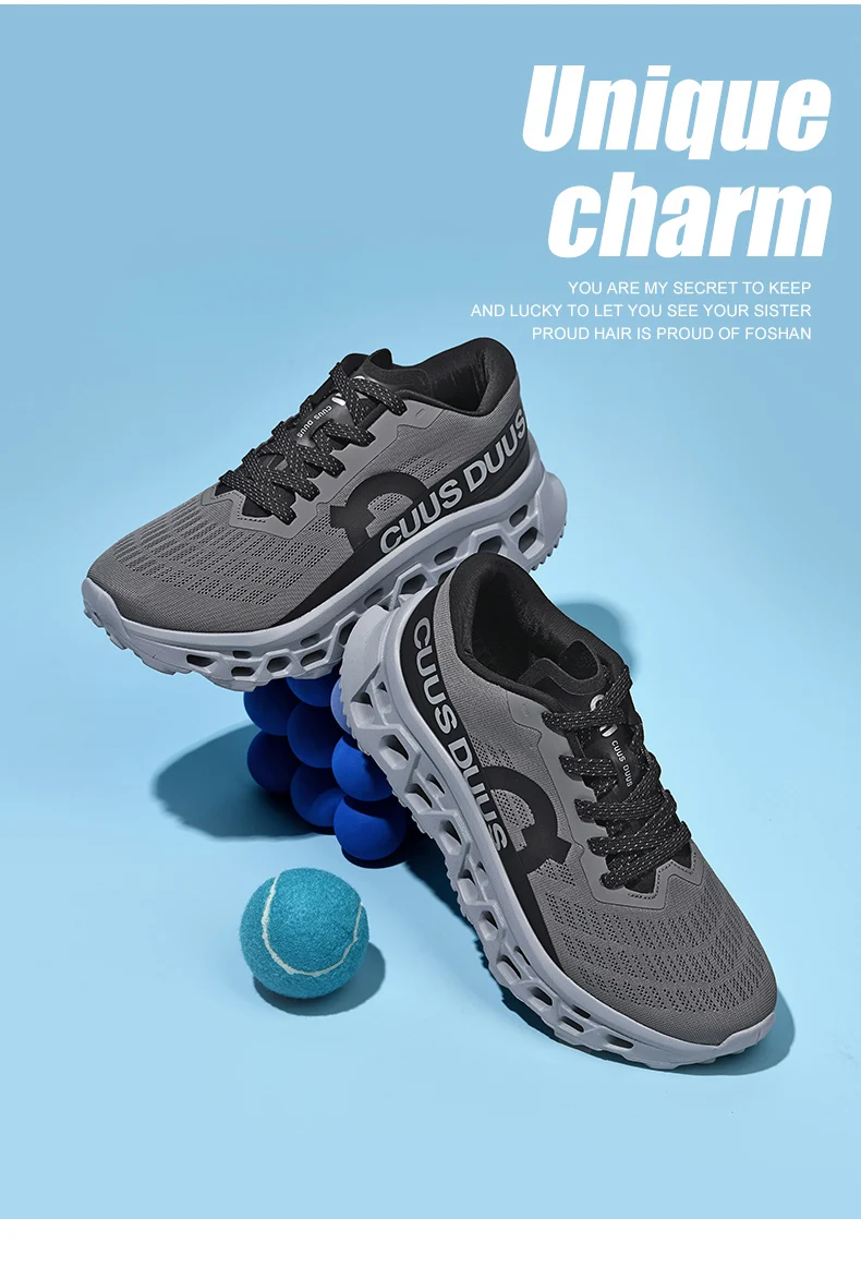 Unisex Sneakers Fashion Lace Up Outdoor Running Anti Slip Cushioning Men Training Shoes 2026 Comfort Thick Soled Sports Shoes