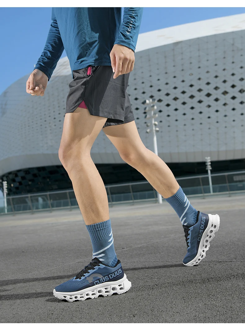 Unisex Sneakers Fashion Lace Up Outdoor Running Anti Slip Cushioning Men Training Shoes 2026 Comfort Thick Soled Sports Shoes