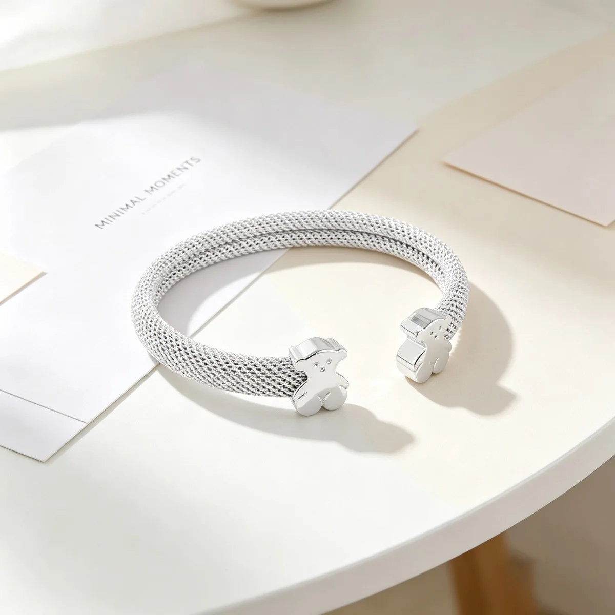 Cute Bear Bangle Bracelet Dainty Wrist Jewelry Versatile Accessory for All Outfits, Ideal Gift for Women Girls Daily Party Occasions