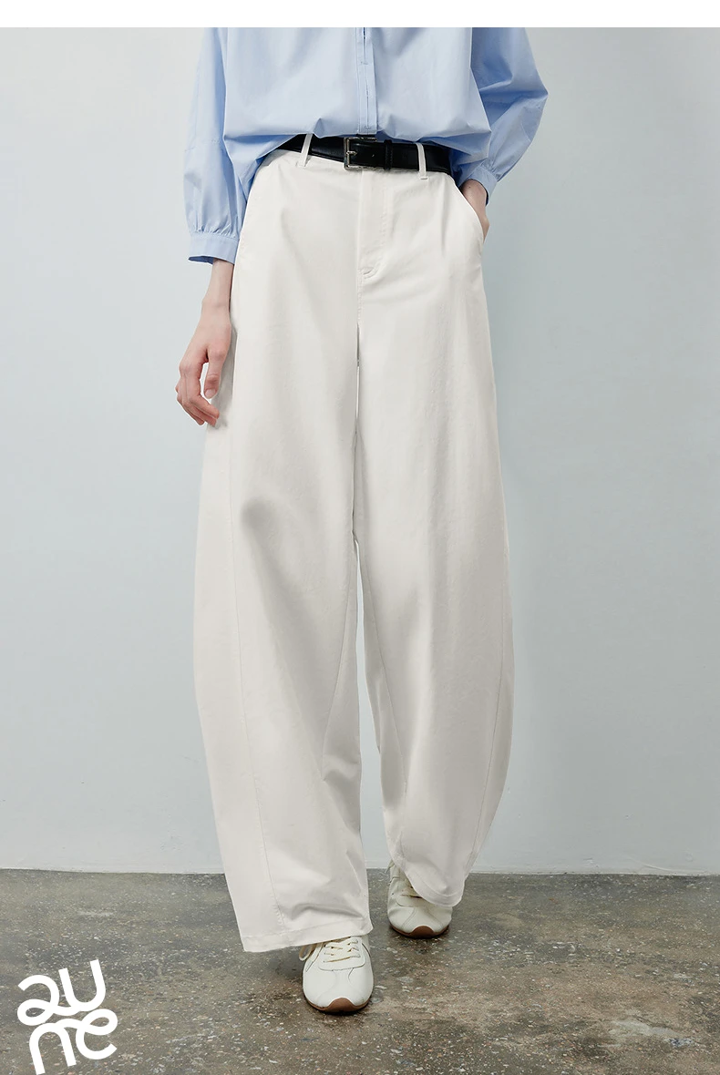 TOYOUTH Women's Soft Touch Curved Leg Long Pants 2026 Fall New Arrival High Waist Seam Detail Slimming Pear Shape Friendly
