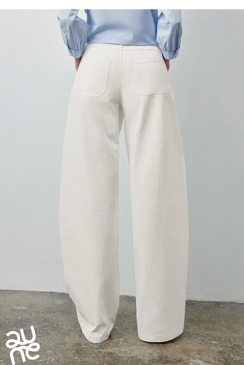 TOYOUTH Women's Soft Touch Curved Leg Long Pants 2026 Fall New Arrival High Waist Seam Detail Slimming Pear Shape Friendly