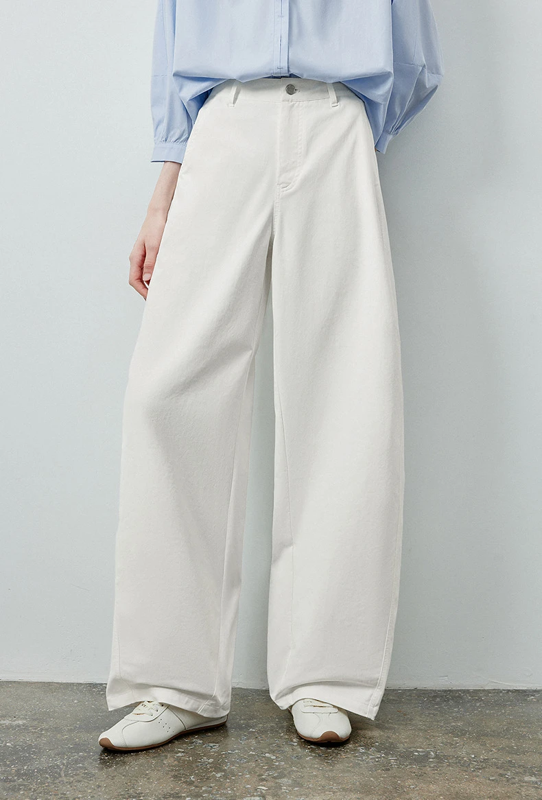 TOYOUTH Women's Soft Touch Curved Leg Long Pants 2026 Fall New Arrival High Waist Seam Detail Slimming Pear Shape Friendly