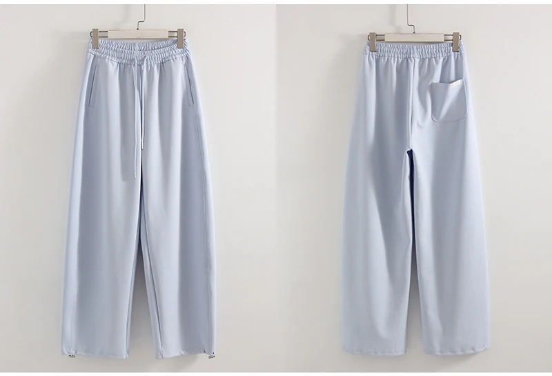 Autumn Tracksuit Women Two Piece Set Pants Outfits Blue Sweatsuits Woman Cotton Jogger Sets For Women Yellow Sweatpants Suit