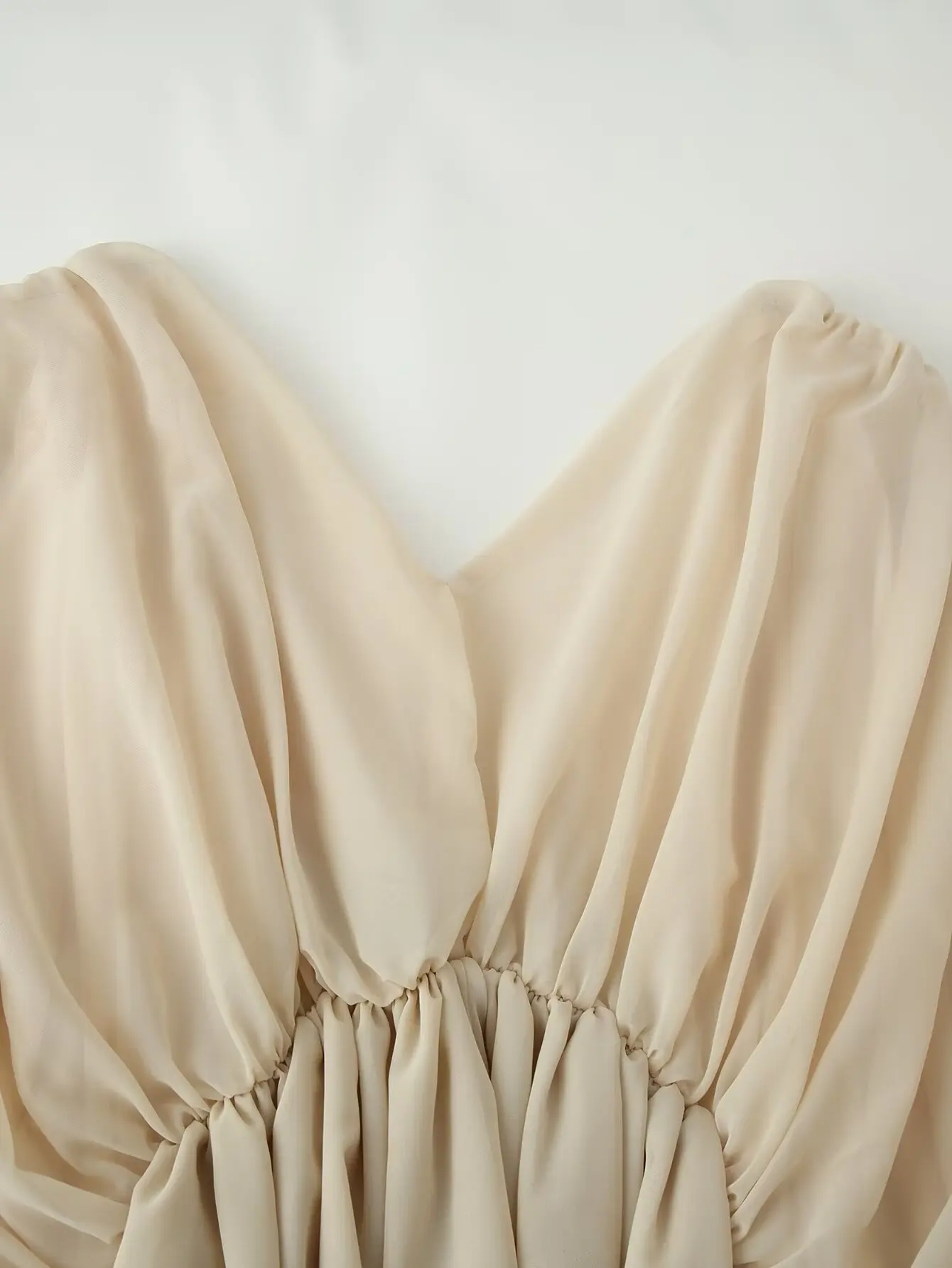 KLKXMYT Elegant Cascading Pleated Asymmetry Blouse Women Loose Chic Batwing Sleeve V Neck Tops 2026 Summer Lady New Blouses 