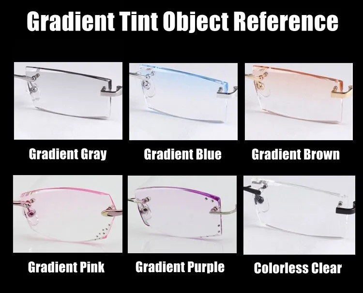 Radiation Protection 1.61 High Index MR-8 Super-Tough Gradient Tint HMC EMI Asphere Anti UV Myopia Hyperopia Prescription Lenses