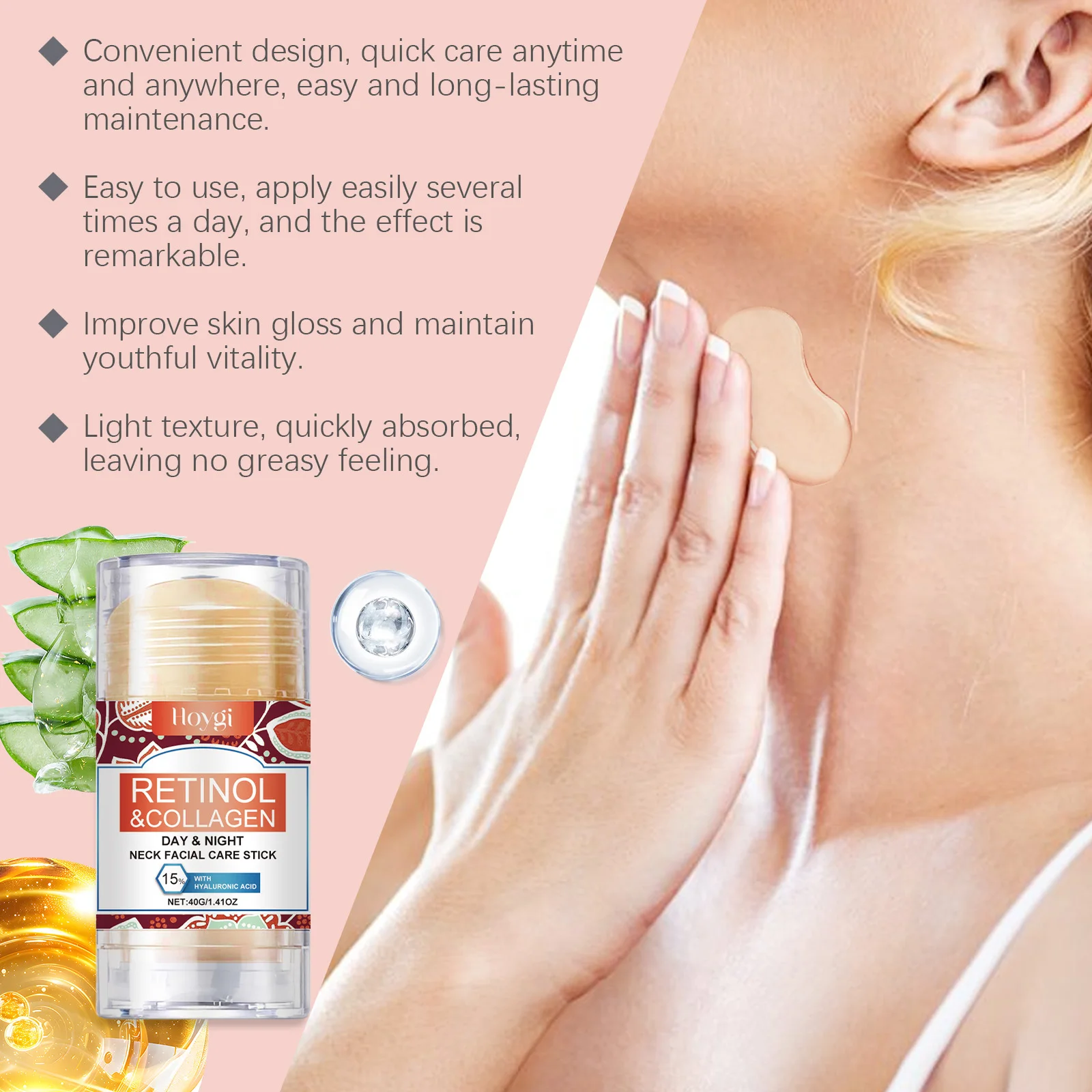 Copper Peptide Revitalizing and Repairing Face Cream Retinol Tightening, Light Lines, Relaxation and Face Breaking Care Product