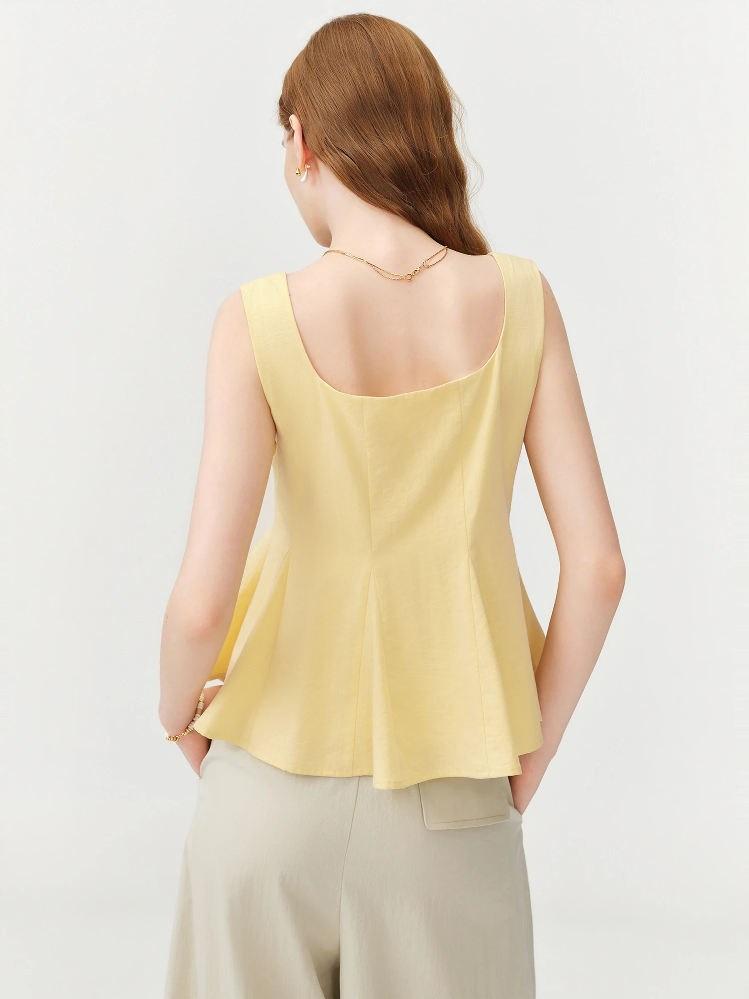 FSLE 2026 Summer Women's Red Lace Sleeveless Blouse with Waist-Defining Fit for Beach Vacations and Summer Getaways