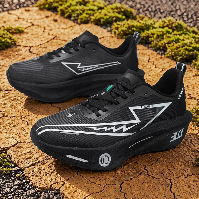 Men's Casual Sports Shoes, Soft-Soled Road Running Shoes, Lightweight, Breathable, Non-Slip, Wear-Resistant, Trendy and Versatile Daily Jogging Sneakers