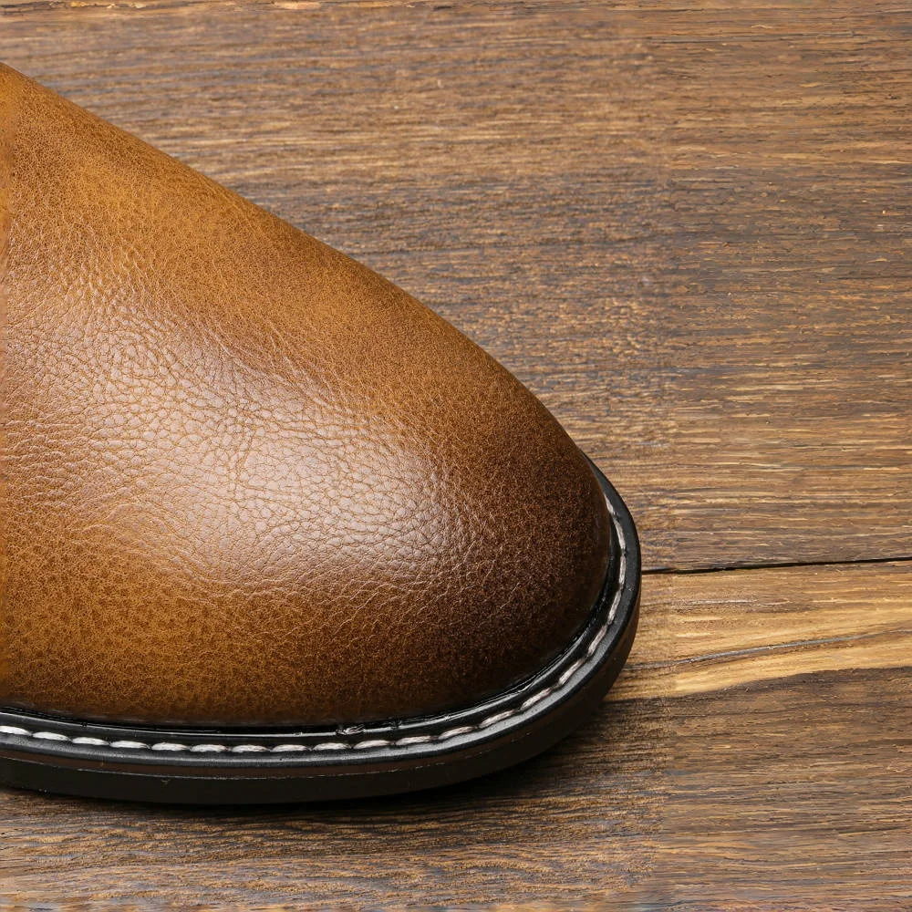 40~46 Men Chelsea Boots Brand Retro Comfortable 2024 Fashion Men Boots #KD5241
