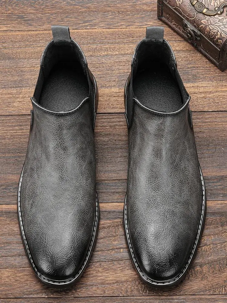 40~46 Men Chelsea Boots Brand Retro Comfortable 2024 Fashion Men Boots #KD5241