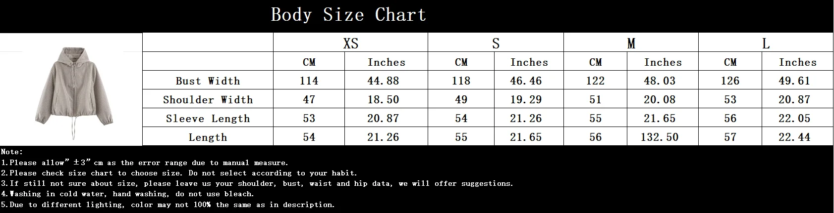 KONDALA Women Casual Trendy Plaid Jacket Hooded Zipper Pockets Jacket New Fashion 2026 Early Fall Winter High Street Cool Jacket