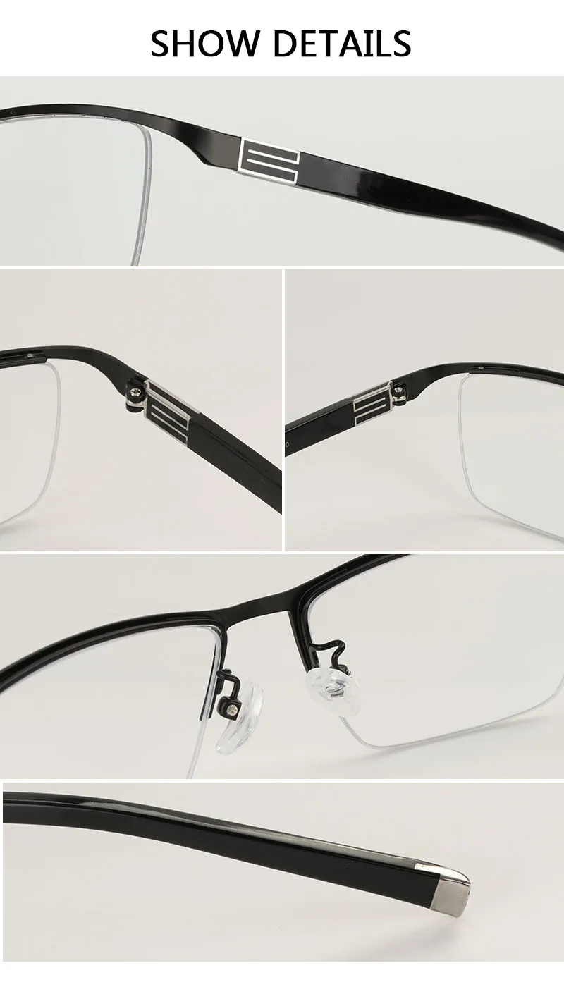 New Design Photochromic Reading Glasses Men Half Rim Titanium alloy Presbyopia Eyeglasses sunglasses discoloration with diopters