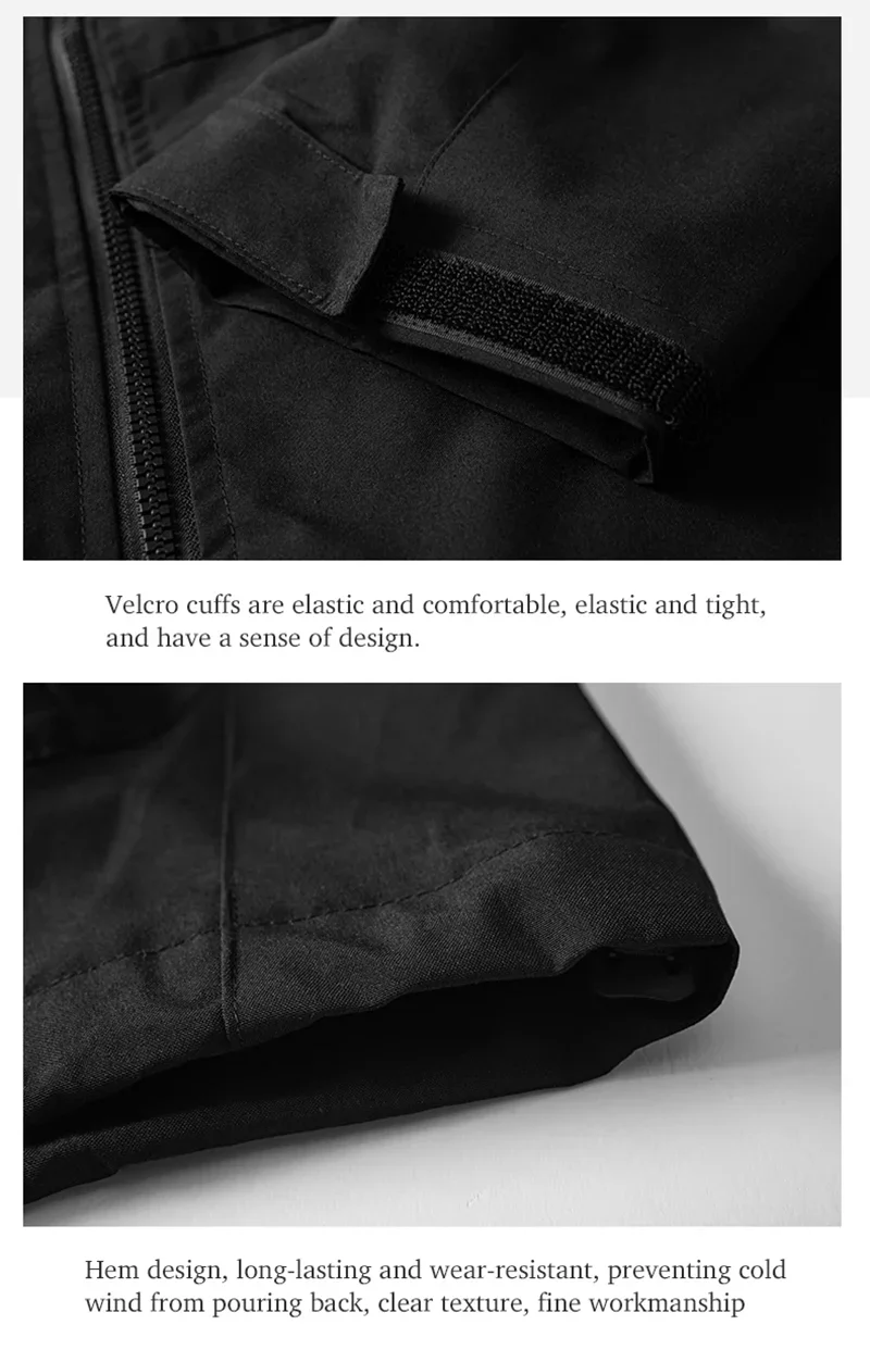 New Men's Outdoor Jacket Waterproof Windbreaker Sports Climbing Trekking Multiple Pockets Skiing Softshell Zipper Hooded Jackets