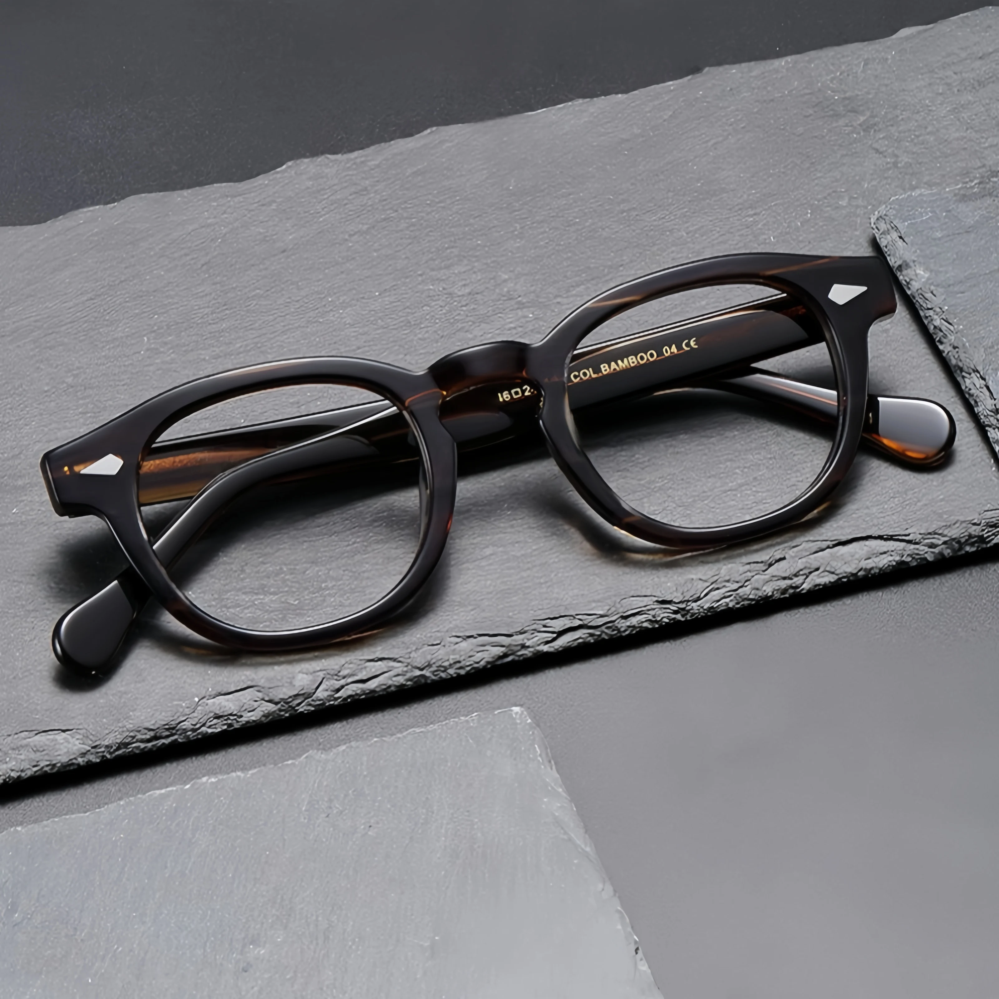 MOSCOT Style LEMTOSH Glasses Luxury Classic Tortoise Black Round Vintage Acetate Frame Unisex Celebrity Inspired Eyewear