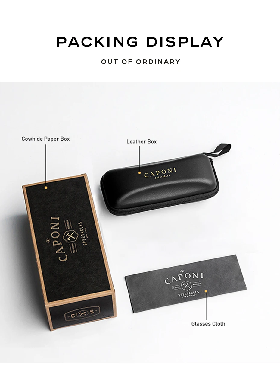 CAPONI Men Sunglasses Photochromic β Titanium Leg TR Frame Vintage Outdoor Eye Glasses Night Vision Male Sun Glasses BSYS520