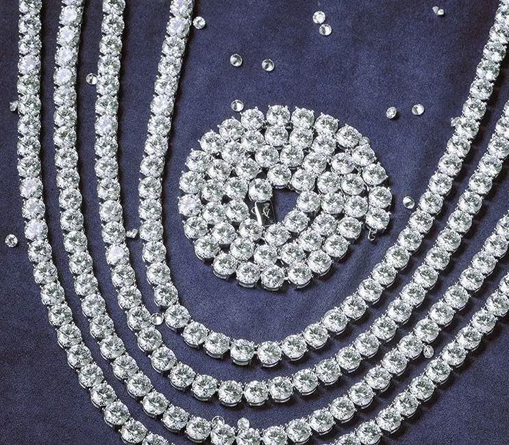 TOPGRILLZ 5MM Iced Out Bling AAA Zircon 1 Row Tennis Chain Necklace Men Hip Hop Jewelry Dropshipping