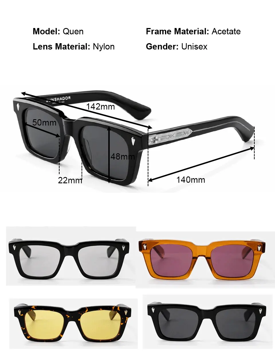 New Top Quality Eyewear Luxury Brand Designer Original Sunglasses Men Handmade Acetate Women Outdoor UV Protection Sun Glasses
