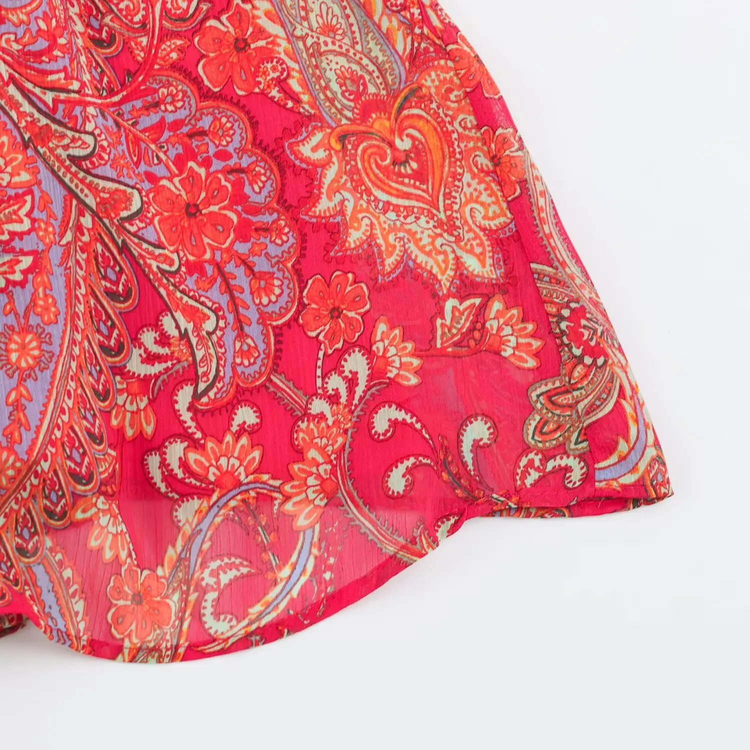 BSAY Boho Paisley Print Midi Skirt Women Elastic High Waist A‑Line Long Skirt With Belt Vintage Bohemian Holiday Casual Skirts